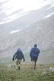 hikers in rain